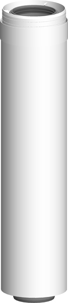 ATEC Rohr 955mm DN60/100 PP weiß, kürzbar raumluftunabhängig / konzentrisch 0519