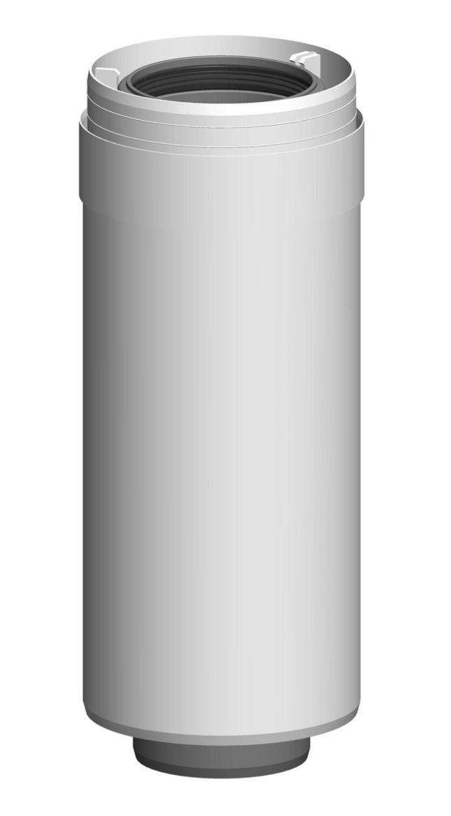 ATEC Rohr 1955mm DN80/125 PP weiß, kürzbar raumluftunabhängig / konzentrisch