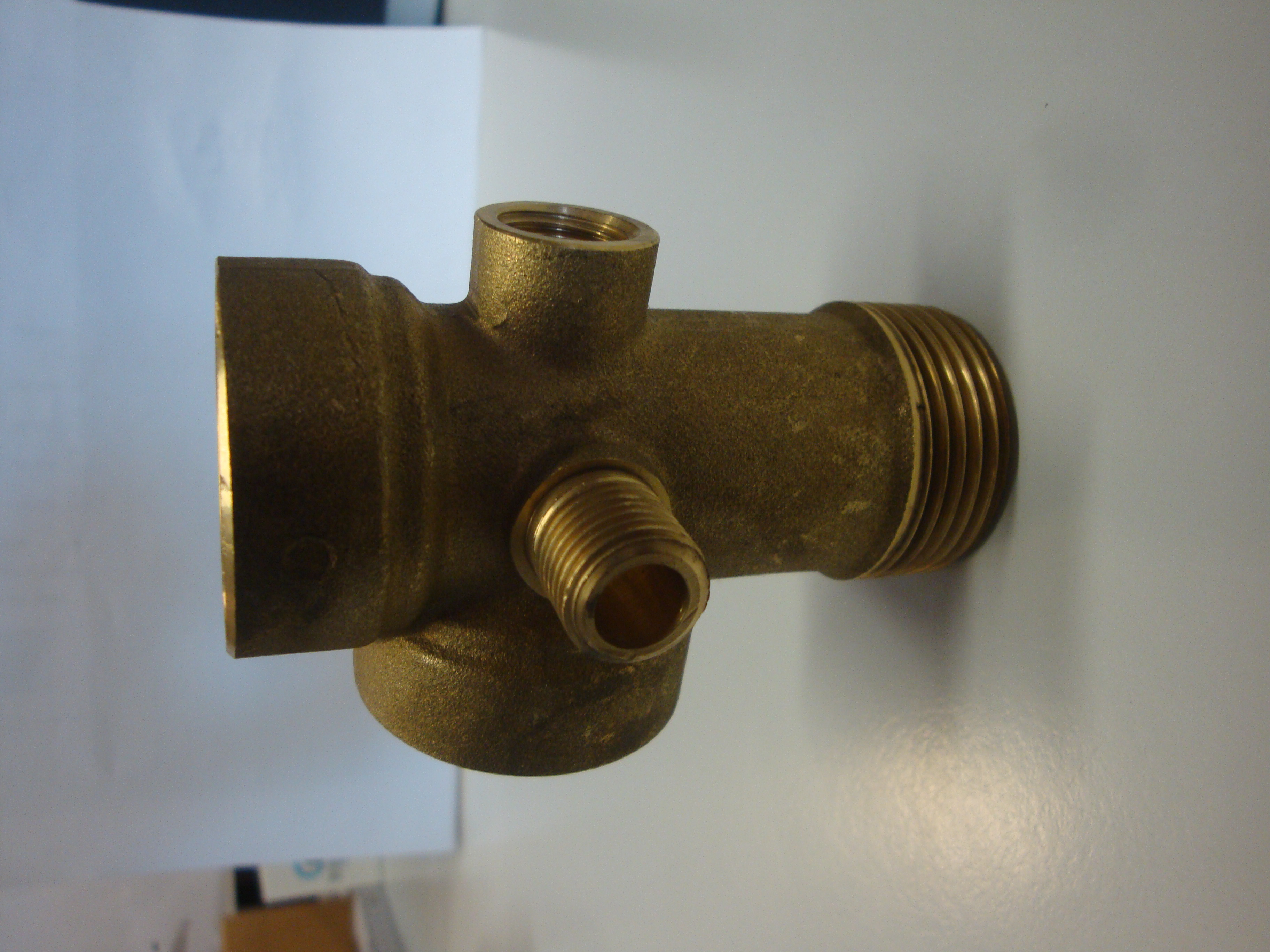 Messing 5-Wege Stück für Hauswasserwerk 1" IG und AG 1/4" Manometer Druckregler etc.