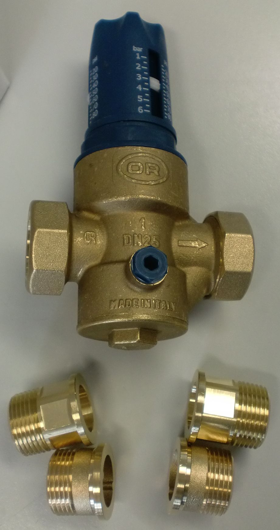 Trinnity ( OR ) Messing Druckminderer 1" DN25 mit Verschraubungen DM25TR