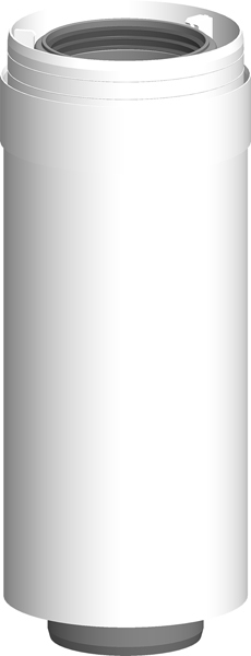 ATEC Rohr 500mm DN60/100 PP weiß, kürzbar raumluftunabhängig / konzentrisch 0518