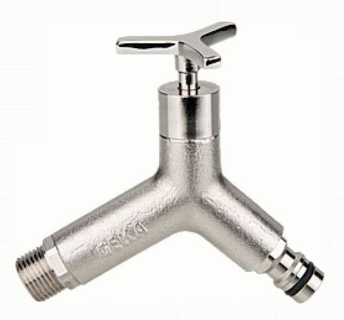 Karasto GEKA Ypsilon Design Garten Auslaufhahn Chrom 1/2