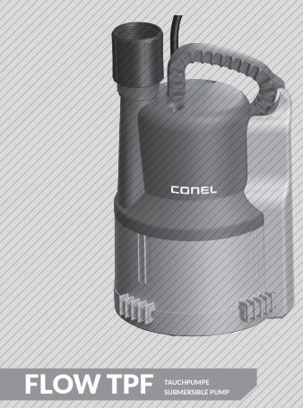 Conel Tauchpumpe FLOW F mit Sensorschalter flachabsaugend FLOWTPF