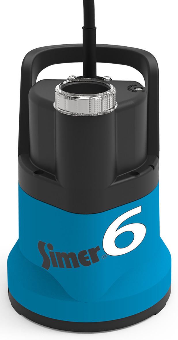 Jung / Pentair Schmutzwasserpumpe Simer 6 Tauchpumpe flachabsaugend OD6601G-06